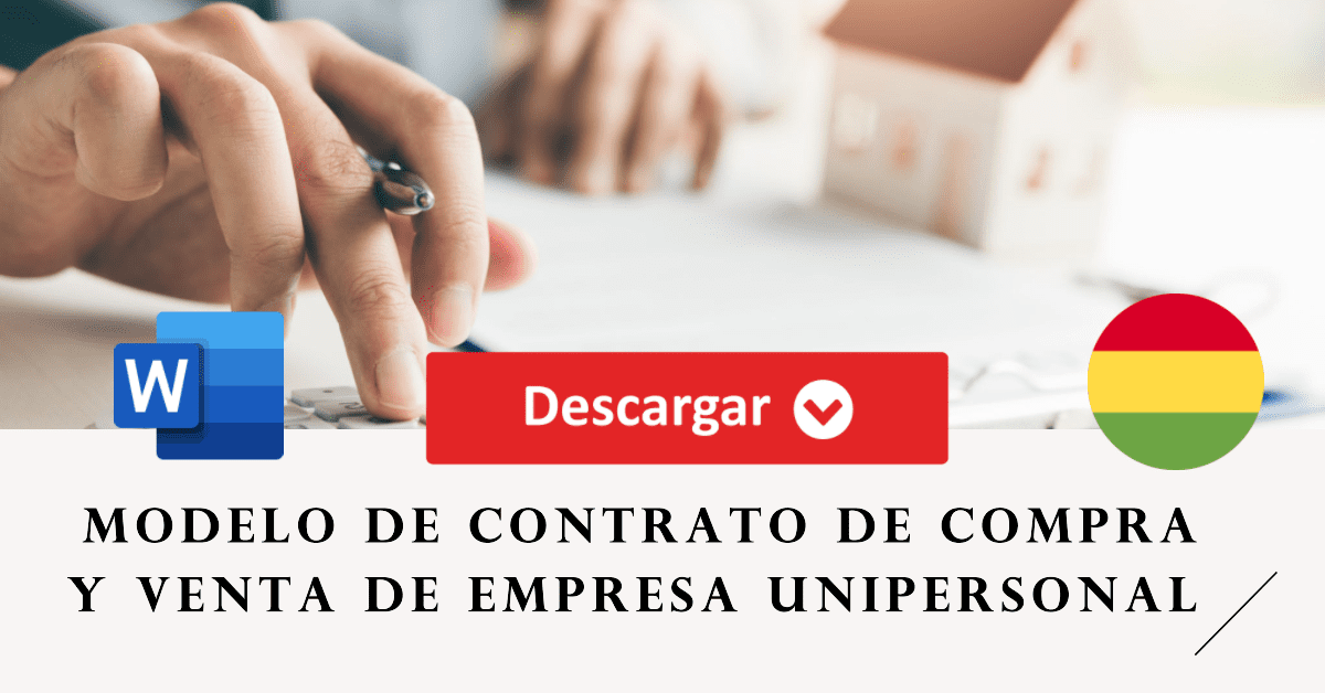 Modelo de contrato de COMPRA Y VENTA DE EMPRESA UNIPERSONAL